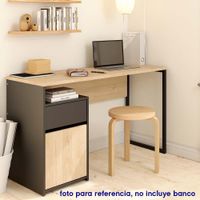Escritorio Fplus Color Roble y Negro 123 Cm
