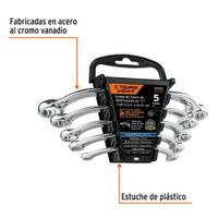 Juego de 5 Llaves Pulidas de Obstrucción en "C" Mm