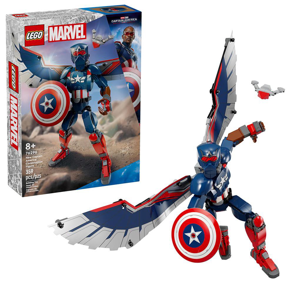 LEGO Marvel Figura Armable del Nuevo Capitán América #76296 de 359 Piezas