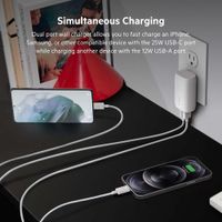 Cargador de Pared Dual Usb-C 37 W Blanco