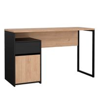 Escritorio Fplus Color Roble y Negro 123 Cm