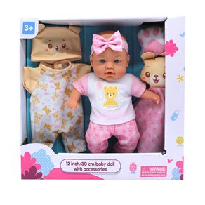 Muñeca con Accesorios Rosa 30 Cm