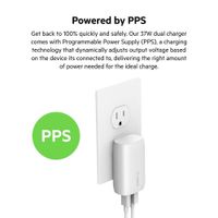 Cargador de Pared Dual Usb-C 37 W Blanco