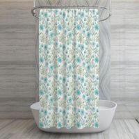 Set de Cortina con Ganchos Diseño de Plantas