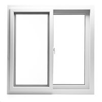 Ventana PVC S80 Corrediza con Cedazo Blanca 100x100 cm