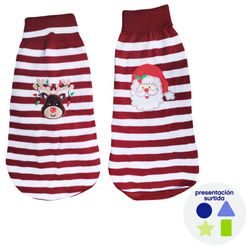 Suéter Navideño Rayado para Perro L