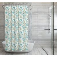 Set de Cortina con Ganchos Diseño de Plantas