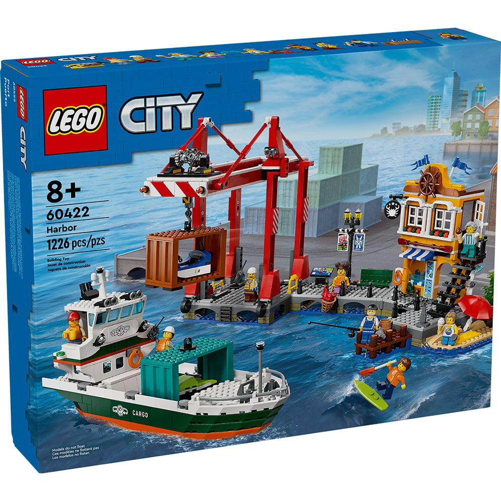 LEGO City Puerto Marítimo con Buque de Mercancías #60422 de 1,226 Piezas