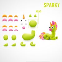 Plastilina Interactiva Unicornio Brighty 3 Botes