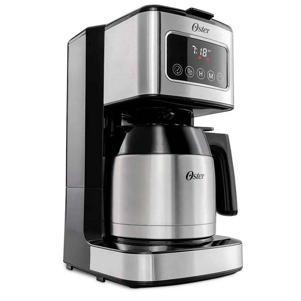 Cafetera Térmica Programable con Pantalla Táctil para 8 Tazas Color Plateado