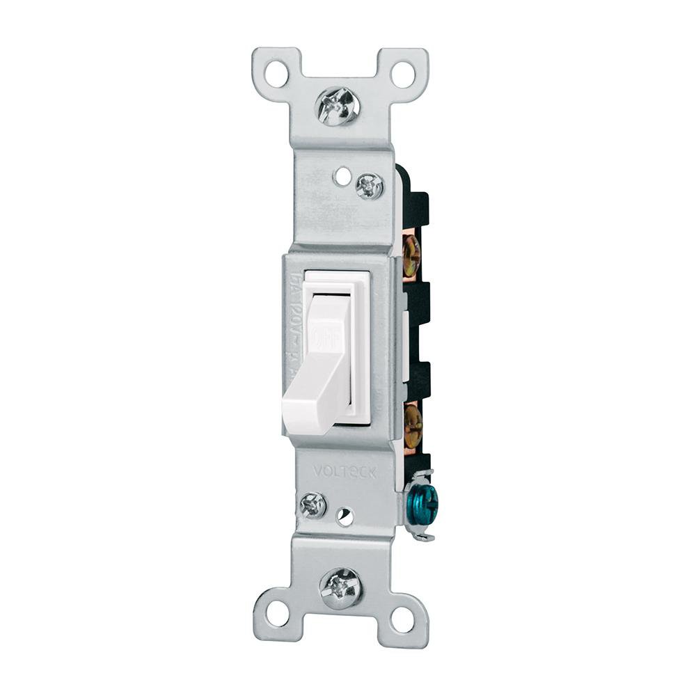 Interruptor de Palanca Estándar Blanco 15 A