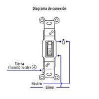 Interruptor de Palanca Sencillo Standard Blanco - Volteck