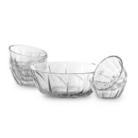 Set de Ensaladera Transparente 5 Pzas