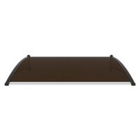 Alero de Policarbonato Hoja Doble Café 100x125 Cm