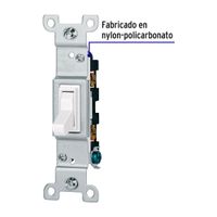 Interruptor de Palanca Sencillo Standard Blanco - Volteck