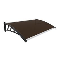 Alero de Policarbonato Hoja Doble Café 100x125 Cm