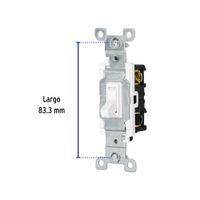 Interruptor de Palanca Sencillo Standard Blanco - Volteck