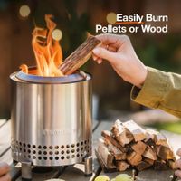 Firepit Mesa XL Gris Metálico Inoxidable 8.6 X 7 Plg - Solo Stove
