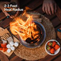 Firepit Mesa XL Gris Metálico Inoxidable 8.6 X 7 Plg - Solo Stove