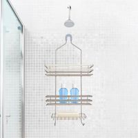 Organizador de Ducha Gris 2 Niveles con Jabonera