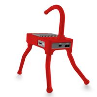 Proyector Portátil Rojo de 5 Lásers Alta Definición, Imágenes Brillantes HD 720P, Dinámico, Enfoque Automático Y Con 4 Horas De Proyección - Mimono