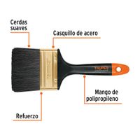 Brocha Natural Recta 3 Plg - Truper