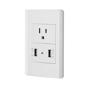 Tomacorriente + 2 Puertos USB Lisboa Blanco - Volteck