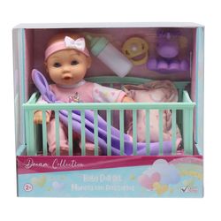 Muñeca con Cuna y Accesorios