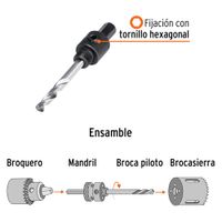 Adaptador Broca Sierra Mandril 3/8 Plg - Truper