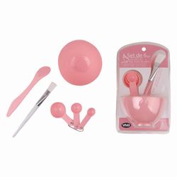 Kit Mezclador para Mascarilla Facial Rosa 6 Pzas
