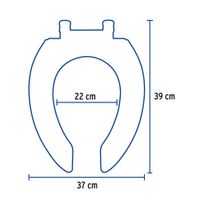 Asiento para Sanitario Blanco 40 Cm - Foset