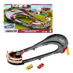 Pista de Carreras Cars Nascar Piston Cup con 2 Autos