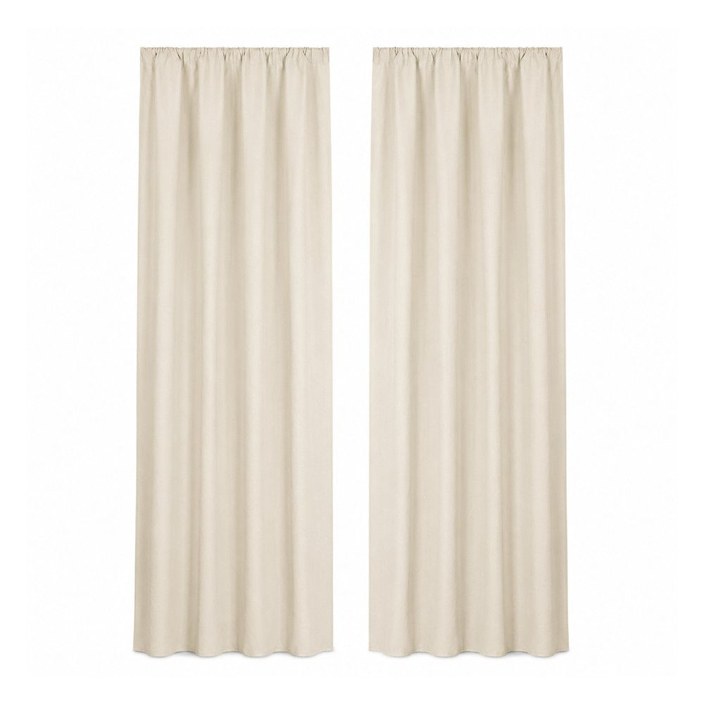 Cortina Crinkle con Ojales de 127 x 229 Cm - Varios Colores Beige