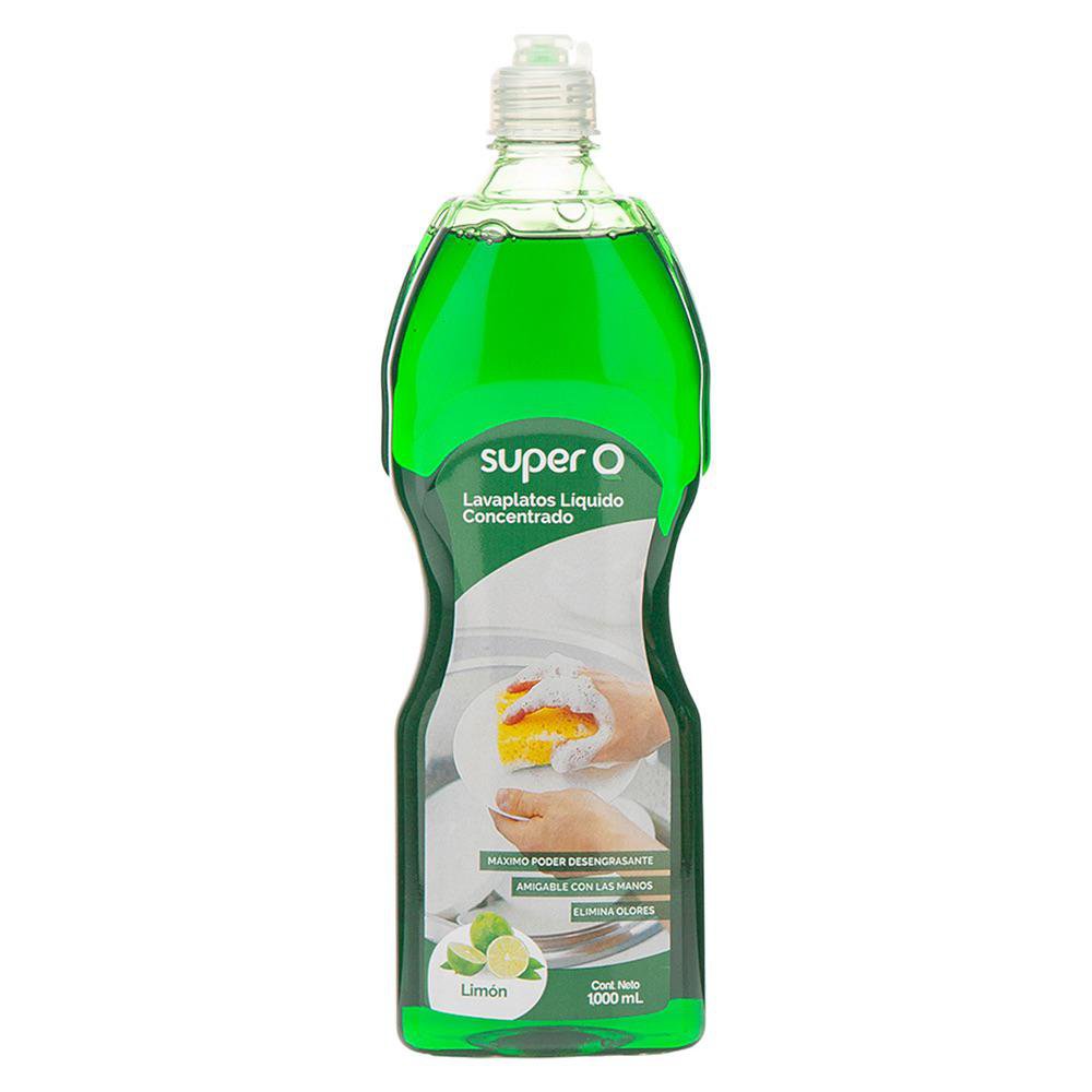 Lavaplatos Líquido Concentrado Super Q Aroma Limón 1 Litro