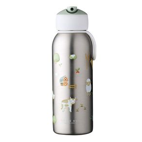 Botella Insulada con Pajilla Granja 12Oz