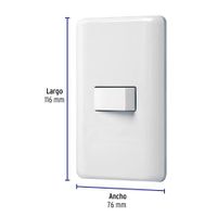 Interruptor Sencillo Basic Blanco - Volteck
