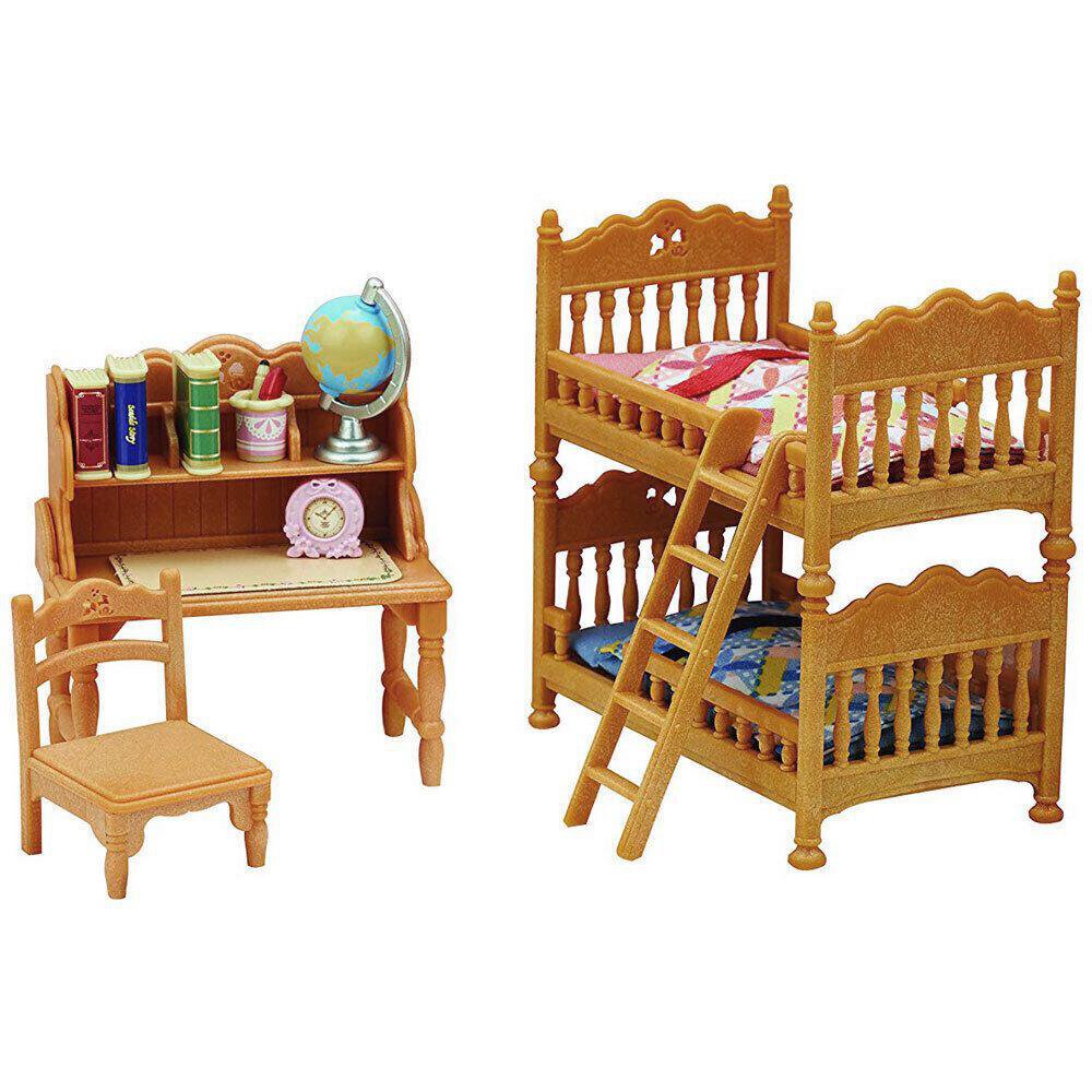 Set de Muebles Sylvanian Families Dormitorio Infantil 15+ Piezas Sylvanian Families Set Do…