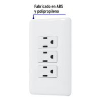 Tomacorriente Triple Basic Blanco - Volteck