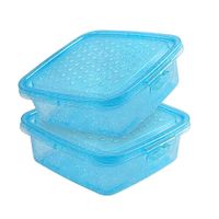 Set de 2 Tazones Cuadrados Dots Celeste 700 Ml
