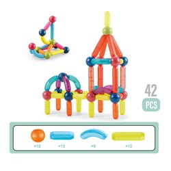 Set De Varillas Magnéticas 42 Pcs