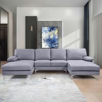 Sofá Esquinero Azul 4 Plazas