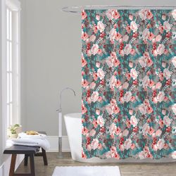 Cortina de Baño Rosas