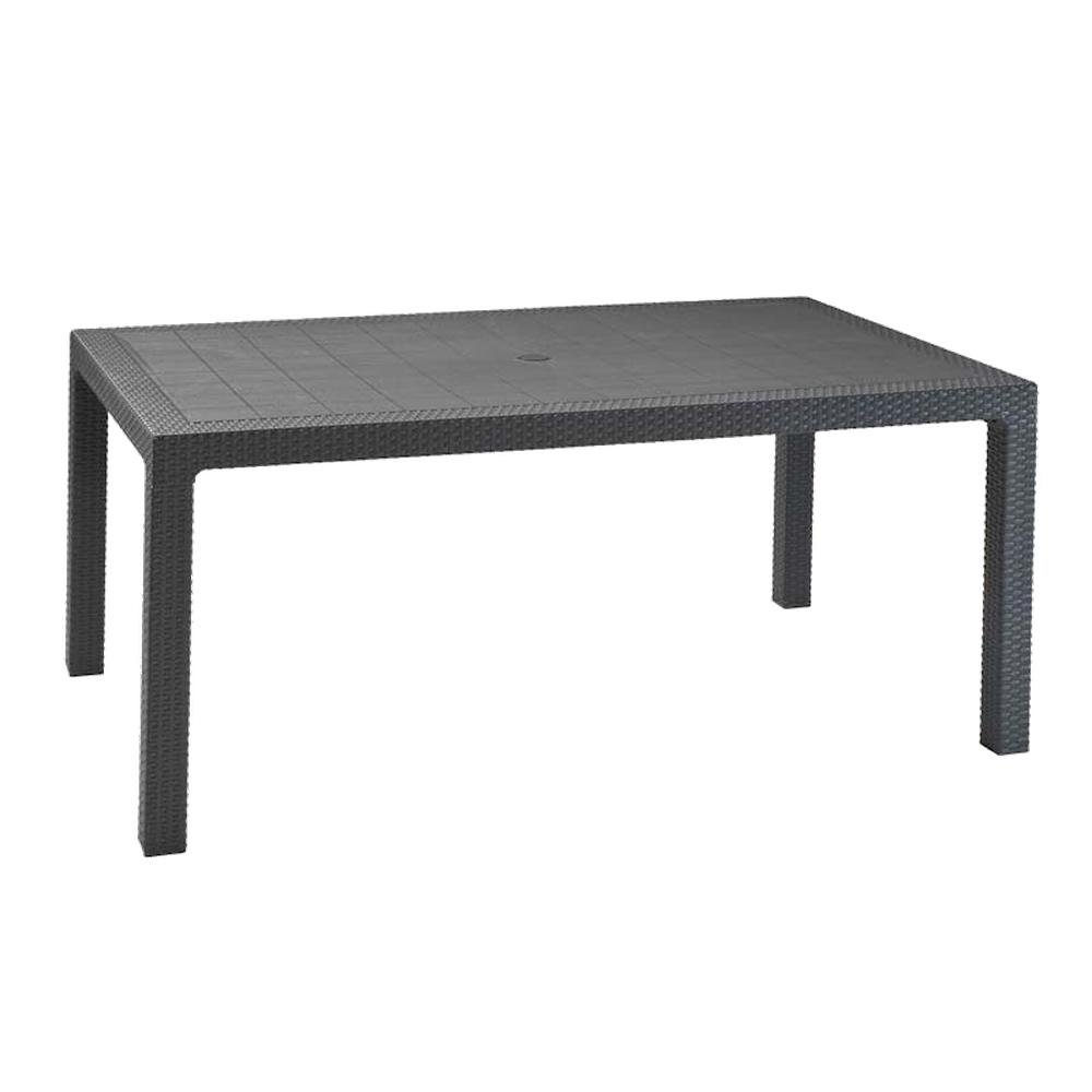 Mesa de Plástico Melody 161 x 95 x 96 cm Color Grafito Mesa de Exterior Melody Grafito