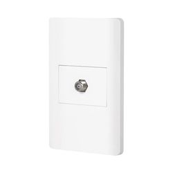 Tomacorriente Coaxial Lisboa Blanco - Volteck