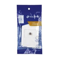 Tomacorriente Coaxial Lisboa Blanco - Volteck