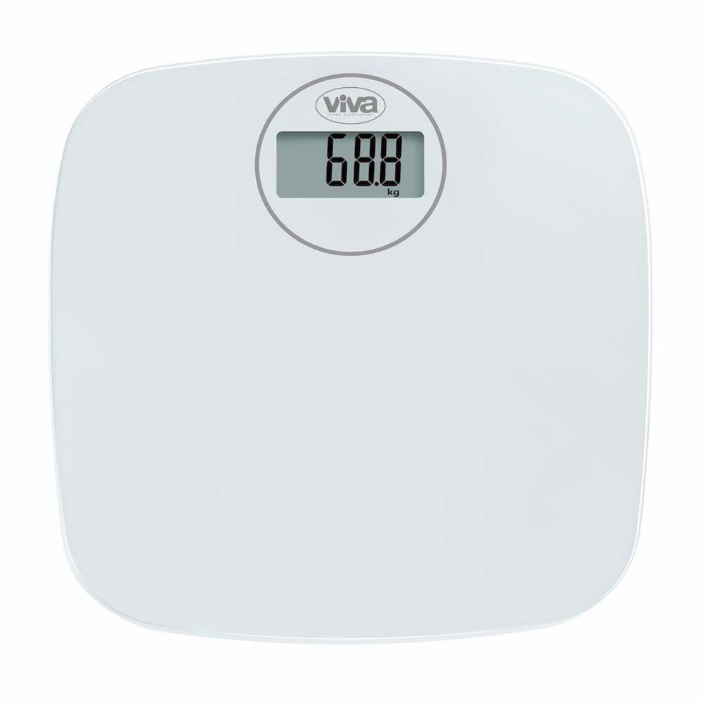 Báscula Digital para Medición de Peso Corporal con Pantalla LCD Color Blanco
