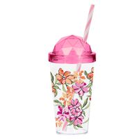 Vaso con Pajilla 22.3 Oz Diseños Surtidos