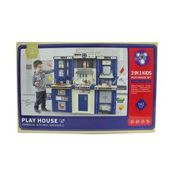 Set de Juego Infantil 3 en 1 Cocina Lavadero y Barbacoa 142 Pzas