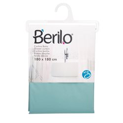 Cortina para Ducha Peva Transparente con Verde