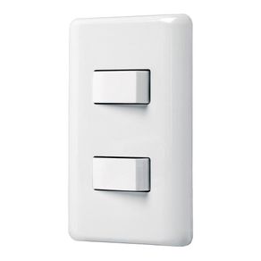 Placa Armada con 2 Interruptores Sencillos Basic Blanco - Volteck